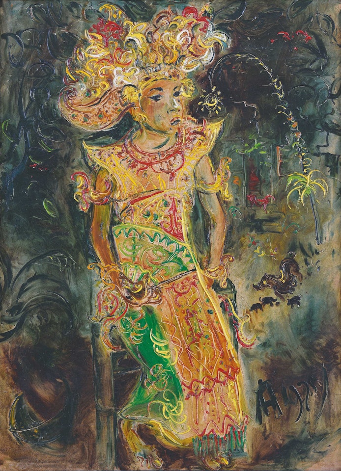 Penari Legong (Legong Dancer) by Affandi