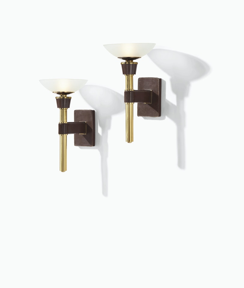 PAIR OF SCONCES FROM THE PALAIS DES CONSULS, ROUEN by Jacques Adnet