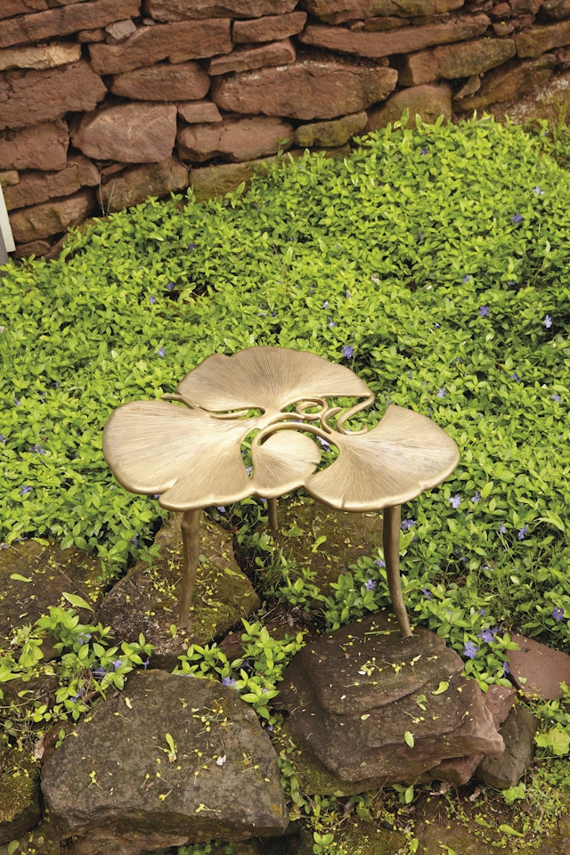 'TRIFOLIA II GINKGO' SIDE TABLE by Claude Lalanne