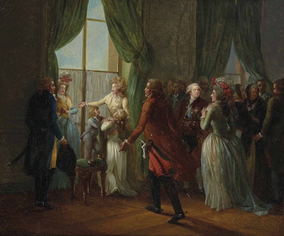 Le Général La Fayette et la Garde nationale avertissant le Roi Louis XVI et la Reine Marie-Antoinette à Versailles le 6 octobre 1789 by Jean Frédéric Schall
