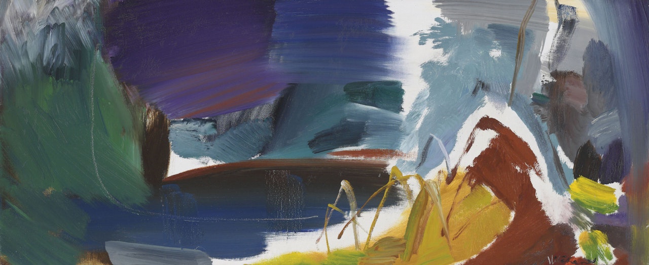 Storm Cloud over a River by Ivon Hitchens