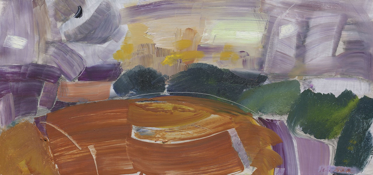 Birch and Bracken Field by Ivon Hitchens