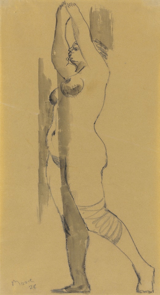Nude with Lifted Arms by Henry Moore
