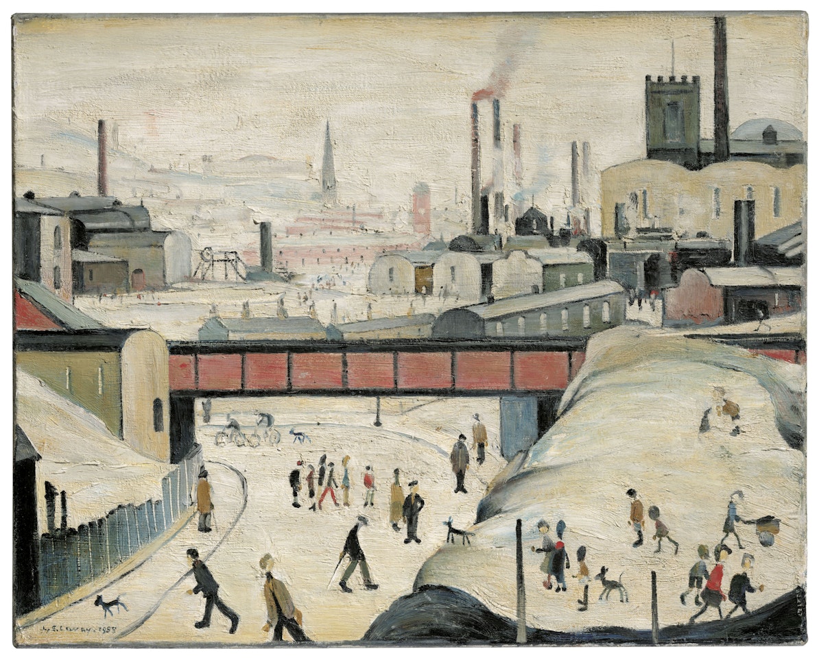The Red Bridge by Laurence Stephen Lowry