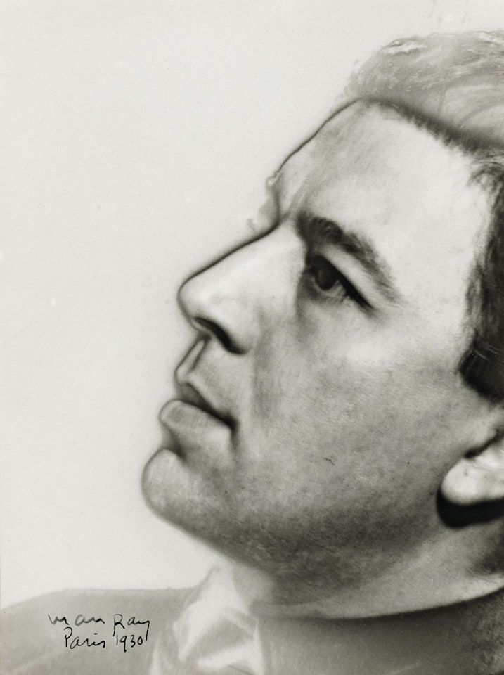 Solarised portrait of André Breton by Man Ray
