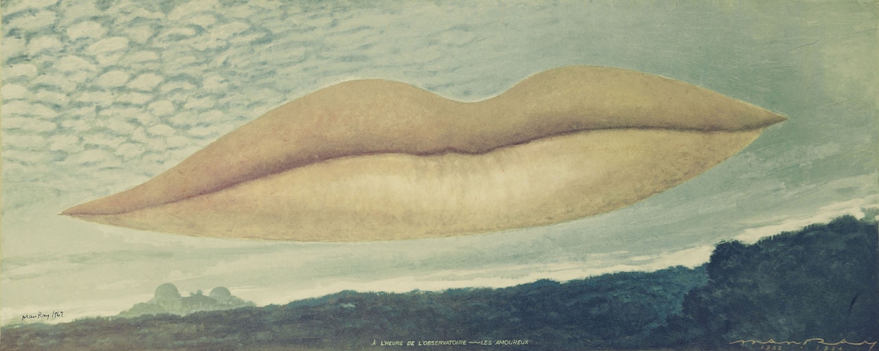 A L'Heure de l'Observatoire-Les Amoureux by Man Ray