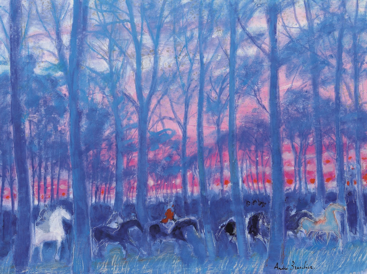 Soir dans le parc by André Brasilier