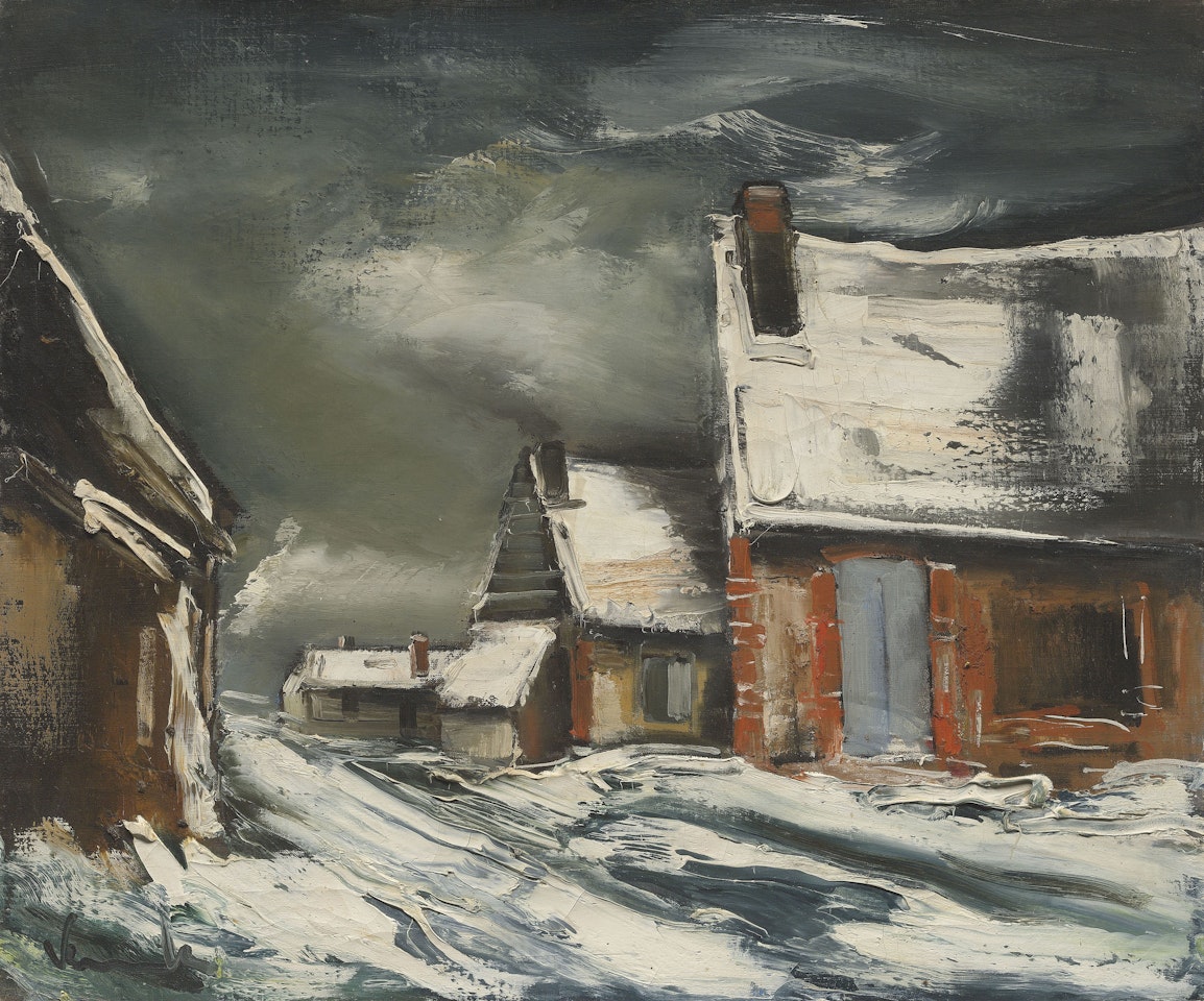 Village sous la neige, en hiver by Maurice de Vlaminck