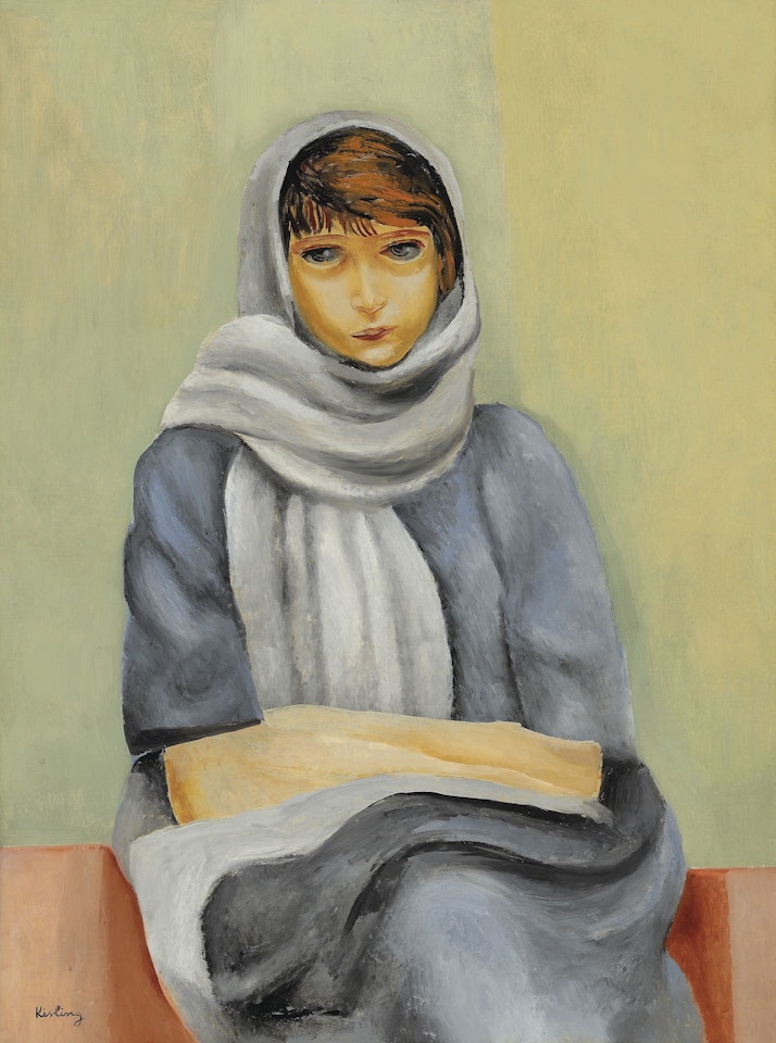 Jeune femme à l'écharpe by Moïse Kisling