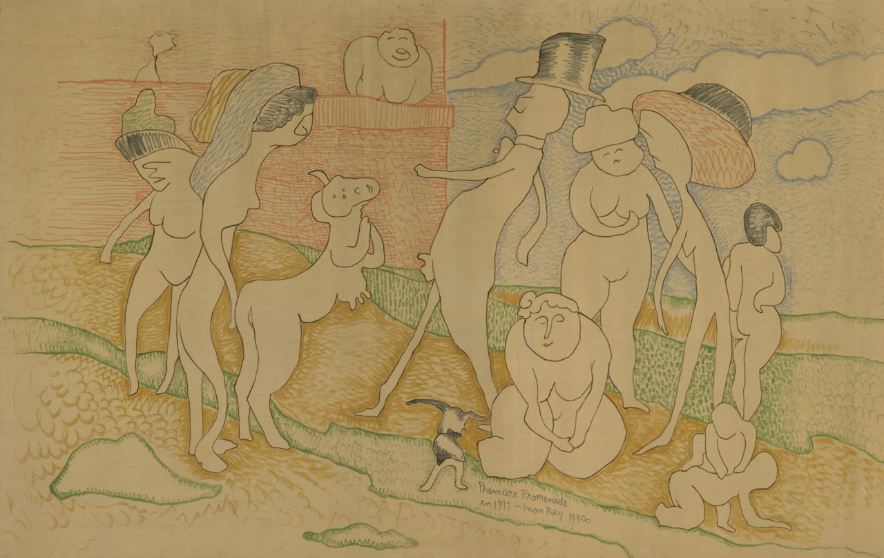 Premiere promenade en 1912 by Man Ray