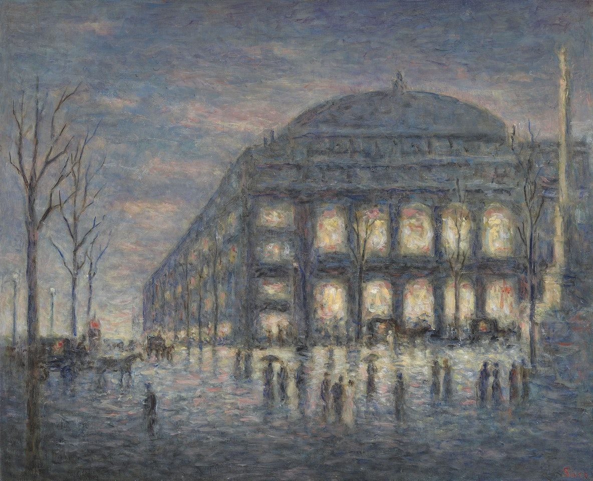 Paris, la place du Théâtre du Châtelet by Maximilien Luce