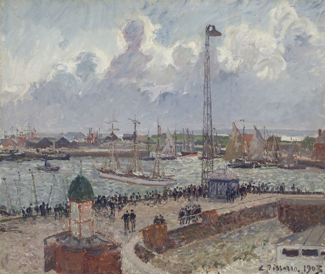 L'Anse des Pilotes et le brise-lames est, Le Havre by Camille Pissarro