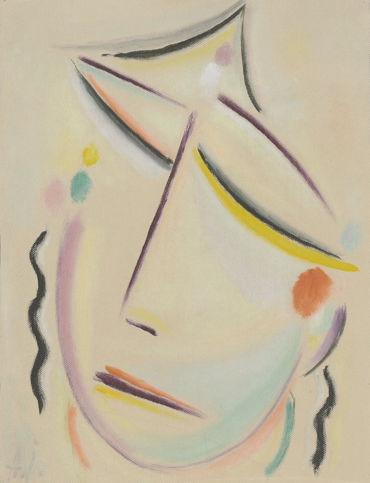 Abstrakter Kopf: Sonnig beschwingt (Abstract head: Sunny Elated) by Alexej von Jawlensky