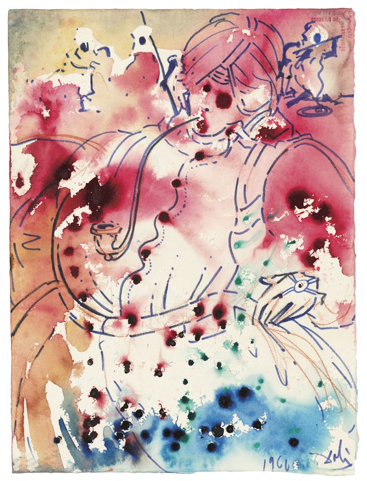 Arabe fumant la pipe by Salvador Dali