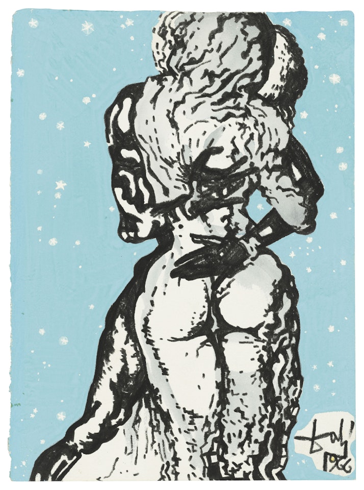 Noir enlaçant une blanche by Salvador Dali