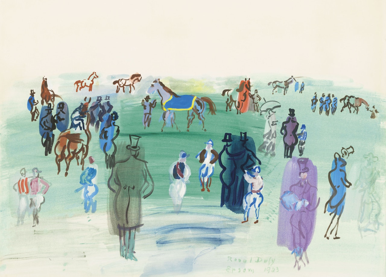 La pelouse à Epsom by Raoul Dufy