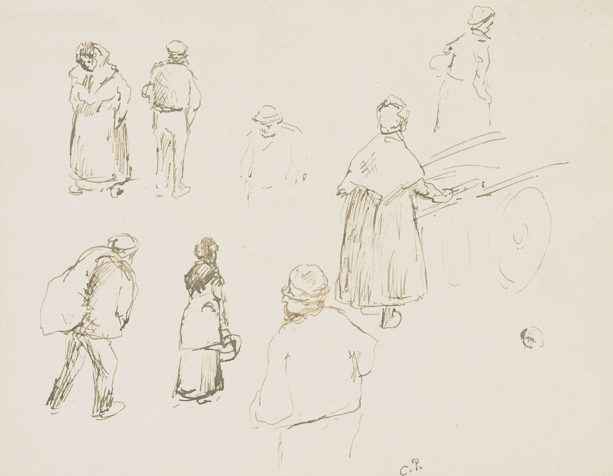 Études de personnages by Camille Pissarro