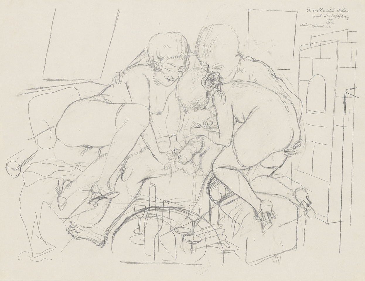 Er will nicht stehen by George Grosz