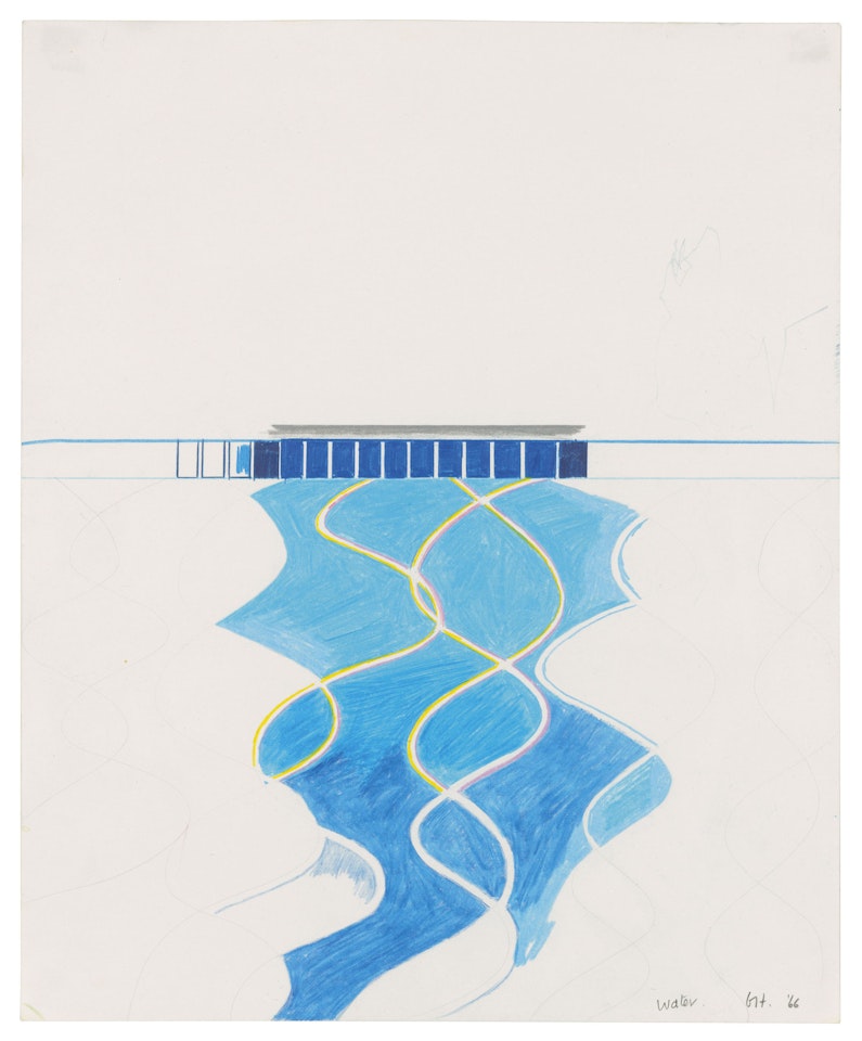 Study of Water in a Pool by David Hockney