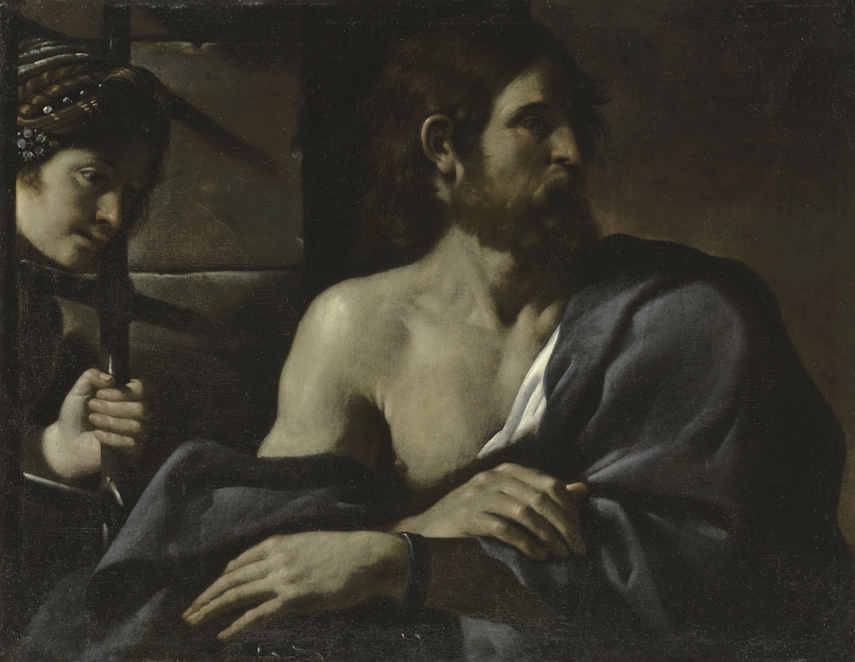 Saint John the Baptist visited by Salome by Guercino
