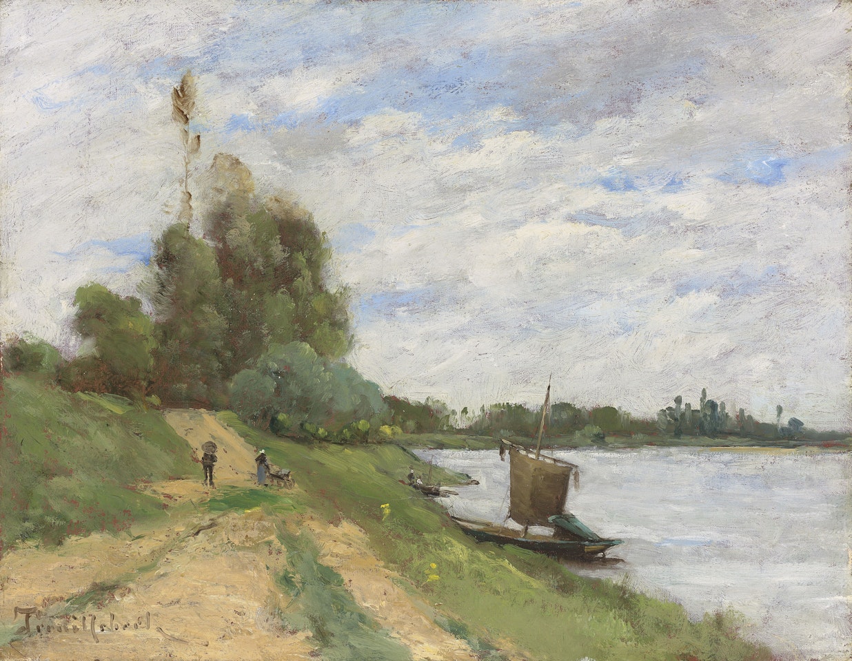 Le bateau à voiles by Paul Désiré Trouillebert