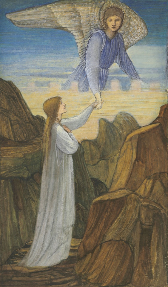 The Guardian Angel by Edward Coley Burne-Jones