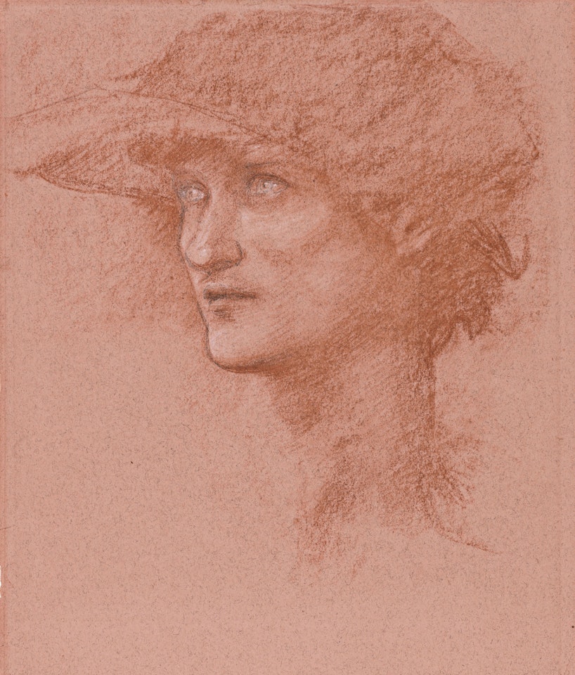 Head of a young man: Study for 'Perseus' by Edward Coley Burne-Jones