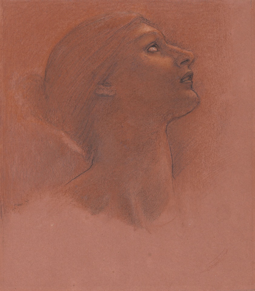 Head of a young girl: Study for 'Hope' by Edward Coley Burne-Jones