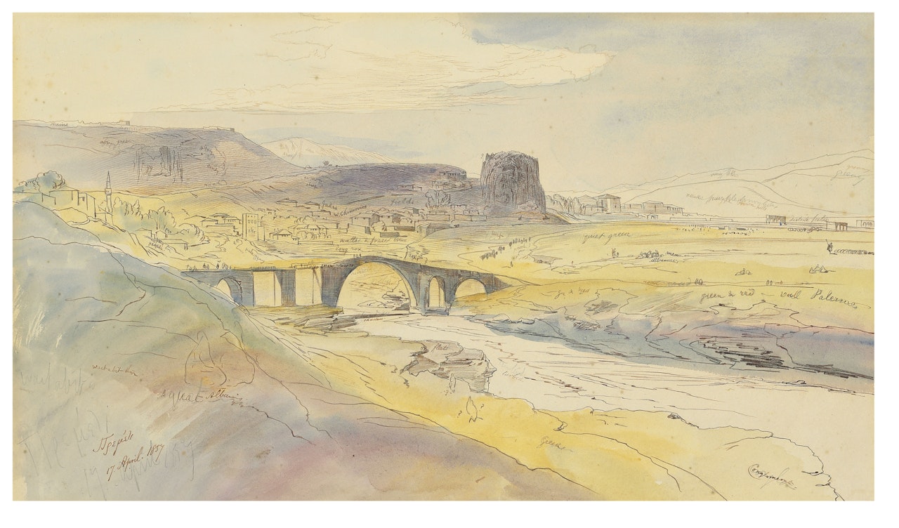 Premeti, Albania by Edward Lear