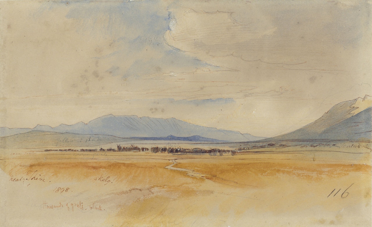 Thousands of goats, near Thebes by Edward Lear