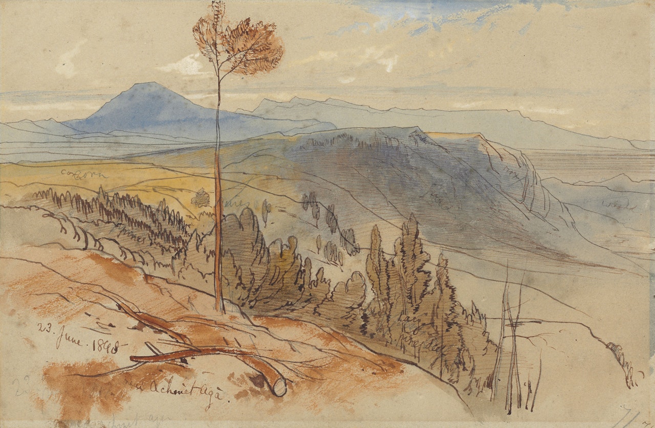 Near Achmèt Agà, Greece by Edward Lear
