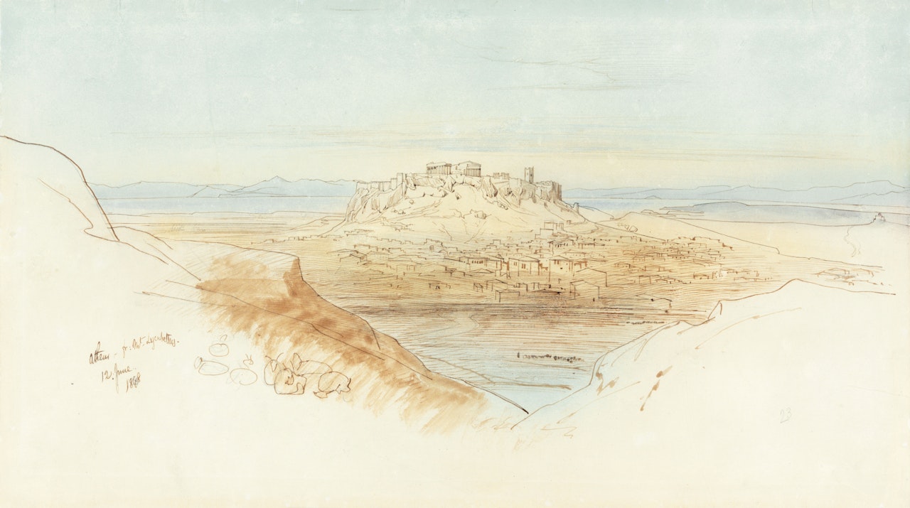 Athens from Mount Lycabettus by Edward Lear