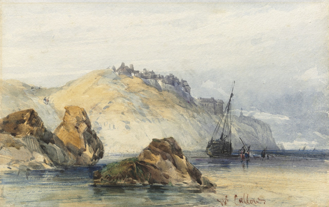 Shipping off the coast of Granville, Normandy by William Callow