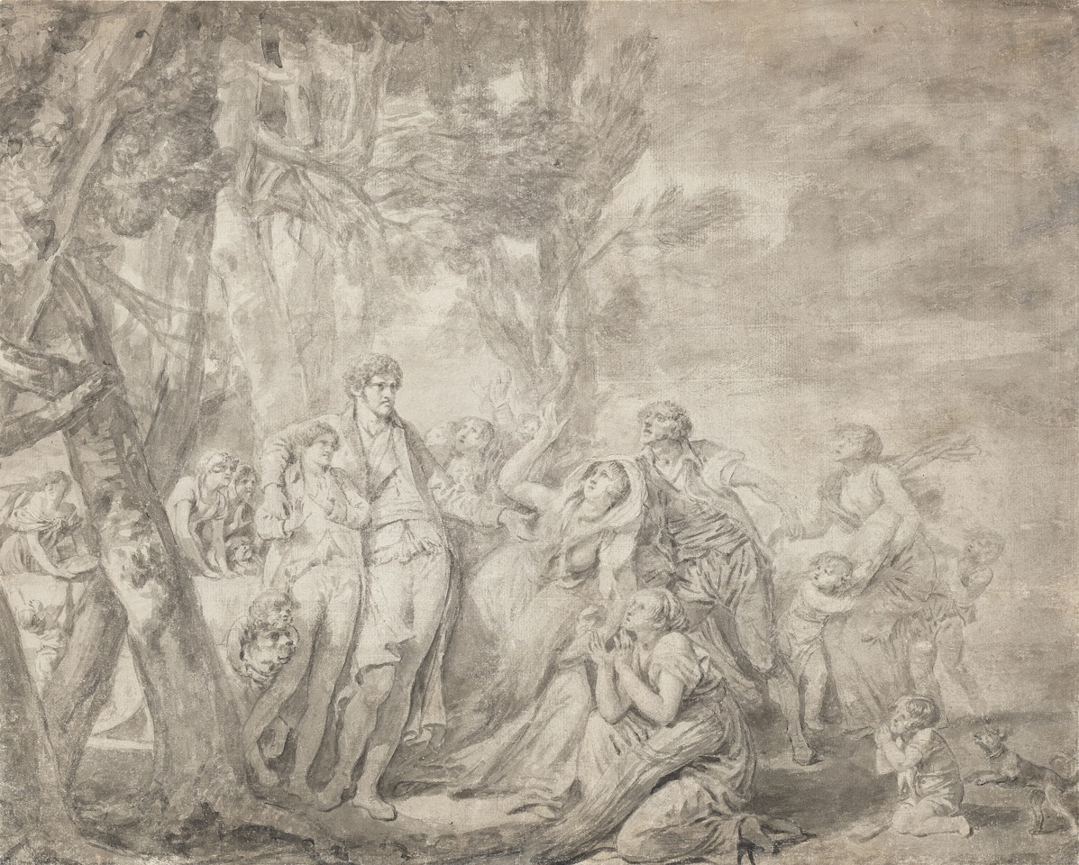 The first harvest of the wheat by Jean-Baptiste Greuze