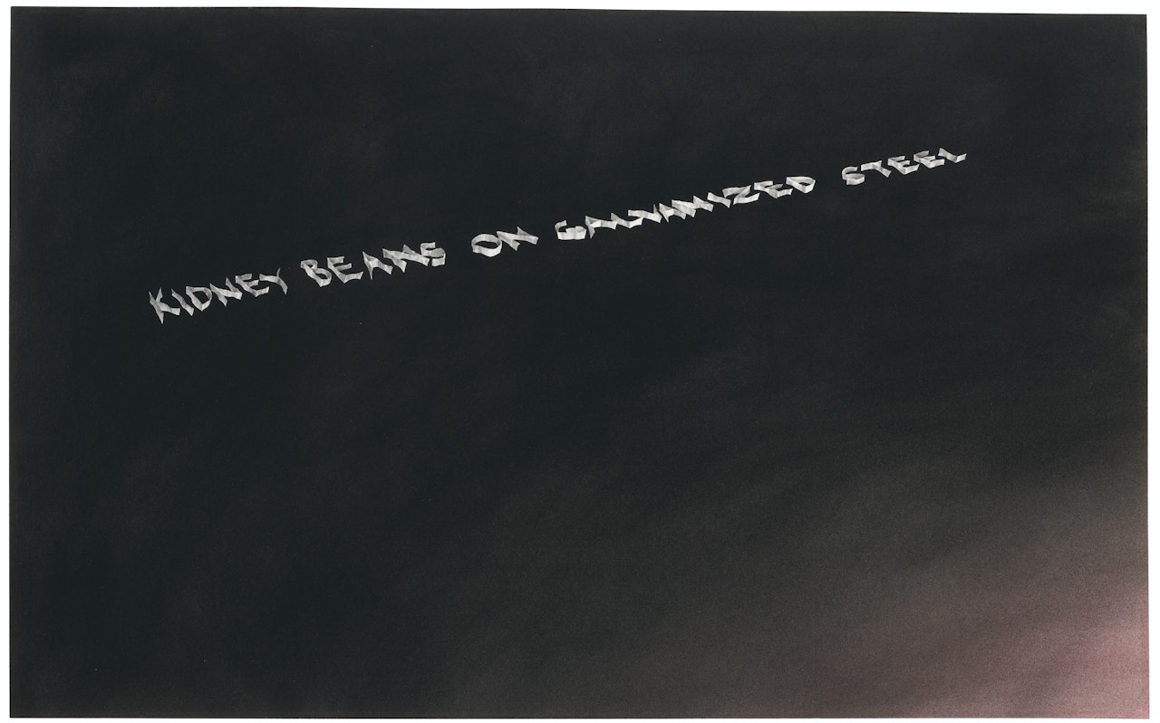 Kidney Beans on Galvanized Steel by Ed Ruscha