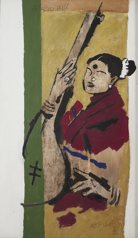 Untitled (Portrait of M.S. Subbulakshmi) by M.F. Husain