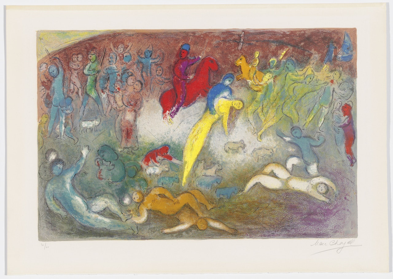 Enlèvement de Chloé, from: Daphnis et Chloé by Marc Chagall