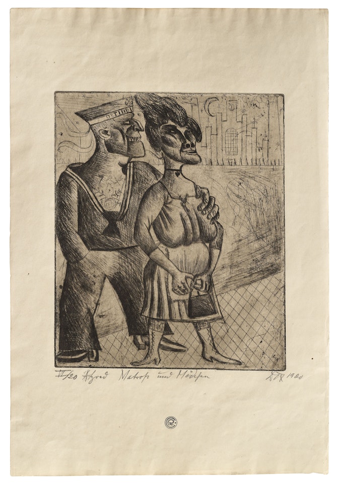 Matrose und Mädchen, from: Radierwerk II by Otto Dix