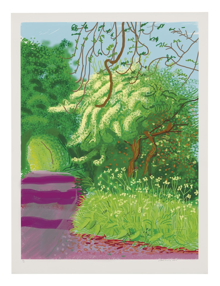 The Arrival of Spring in Woldgate, East Yorkshire in 2011 (twenty eleven) - 14 May 2011 by David Hockney