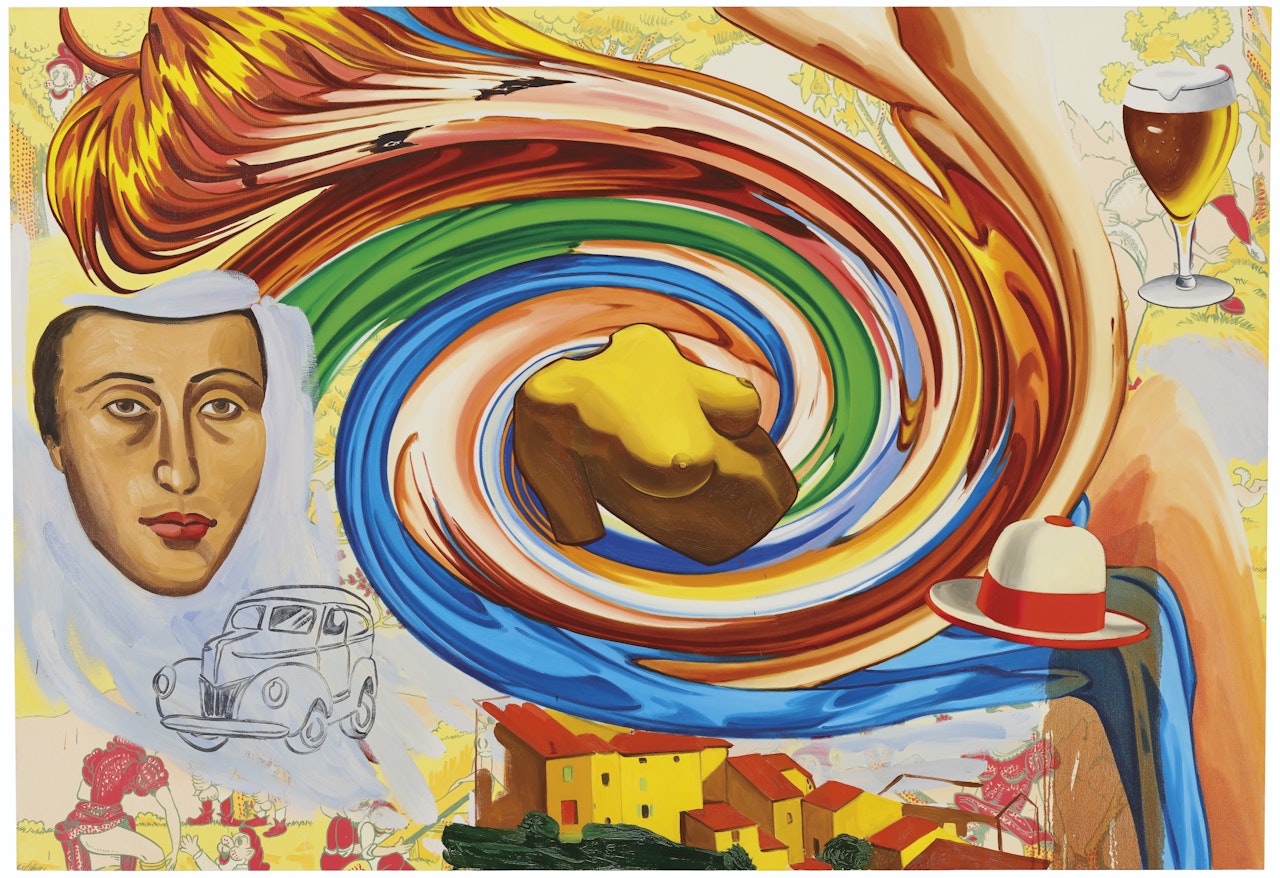 The Village (formerly Untitled Swirl with Beer) by David Salle