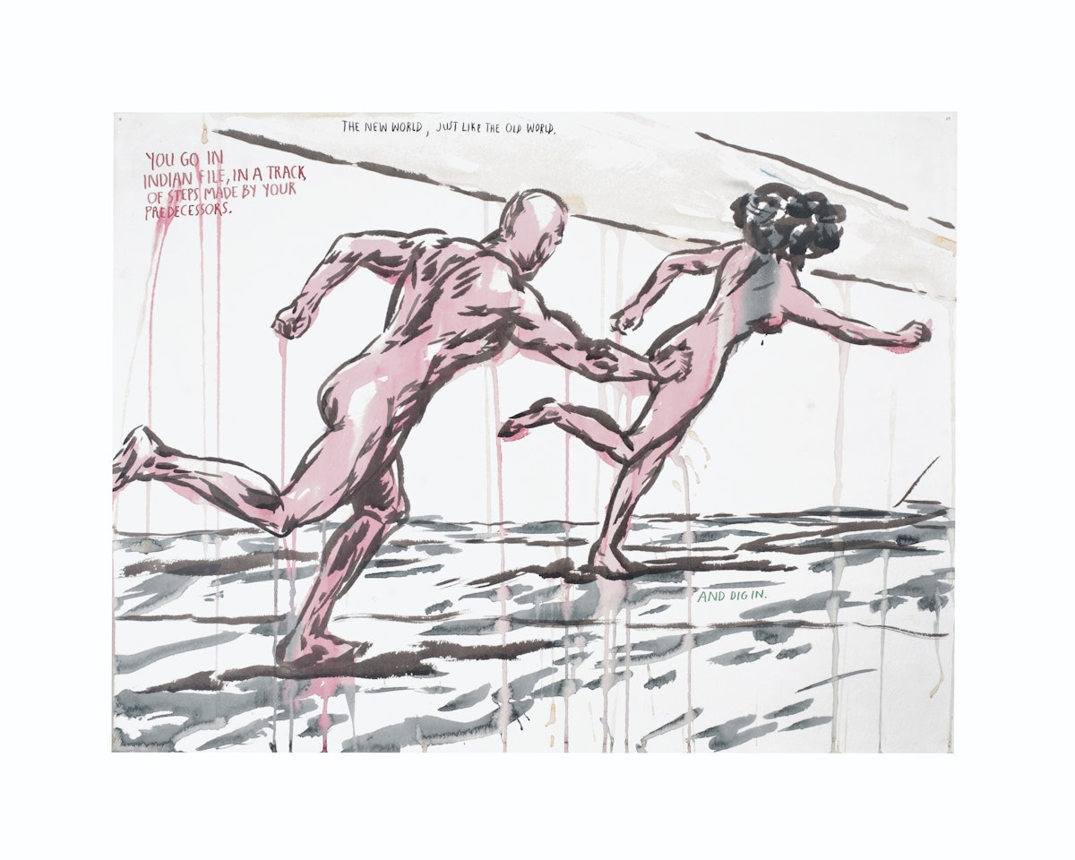 No title (The new world...) by Raymond Pettibon