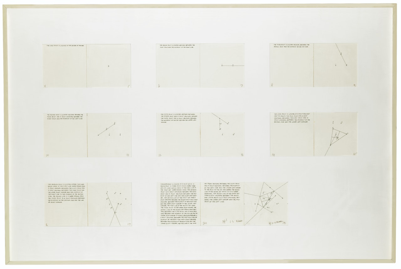 Working Drawings for book, "Location of Eight Points" by Sol LeWitt