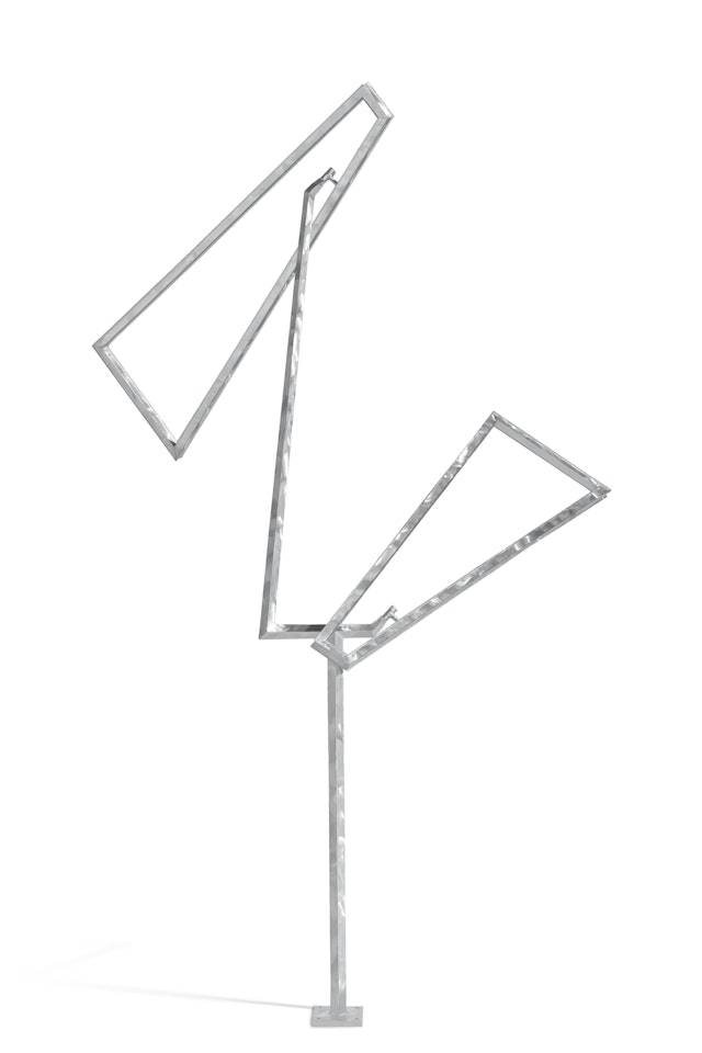 Open Trapezoids Excentric One Up One Down IV by George Rickey