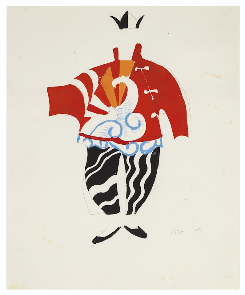 Sketch for Chinese Conjuror from "Parade Triple Bill" by David Hockney