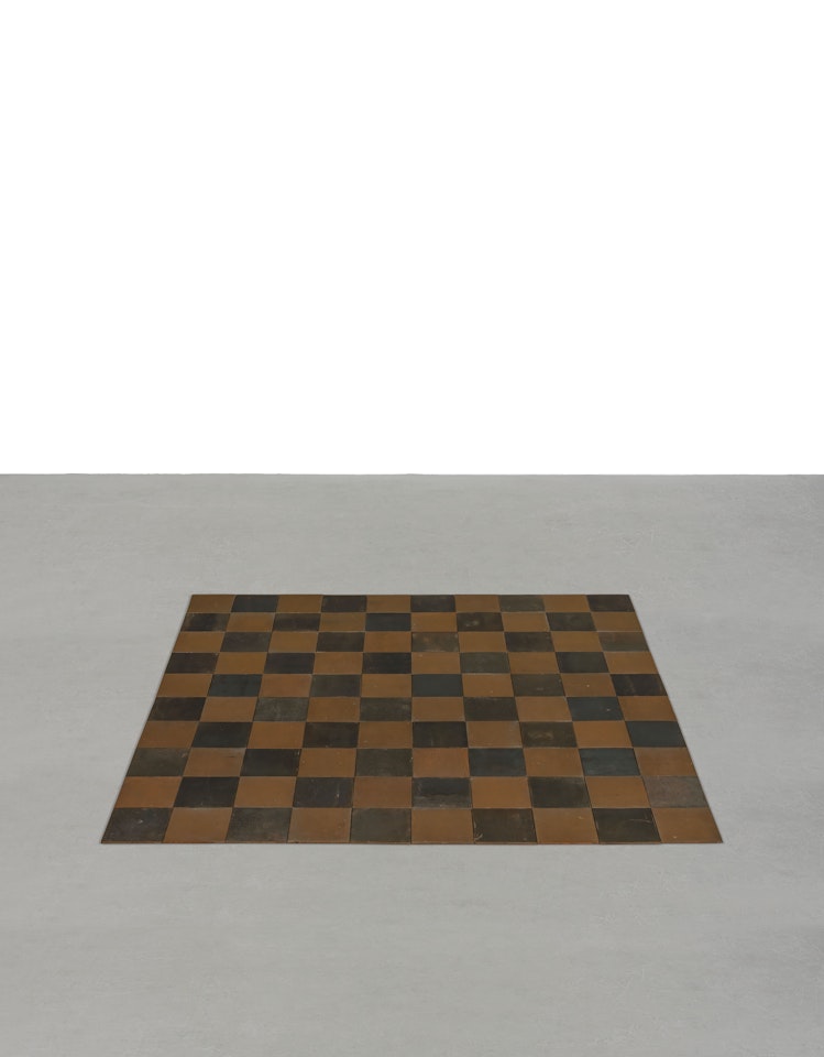 Copper-Steel Alloy Square by Carl Andre
