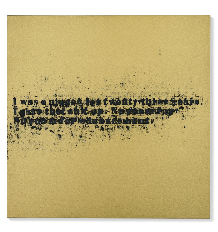No Room (Gold) #8 by Glenn Ligon