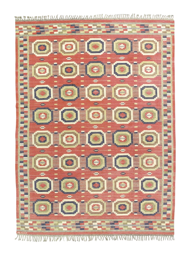 A 'RÖDA ÅTTAN' CARPET by Märta Maas-Fjetterström