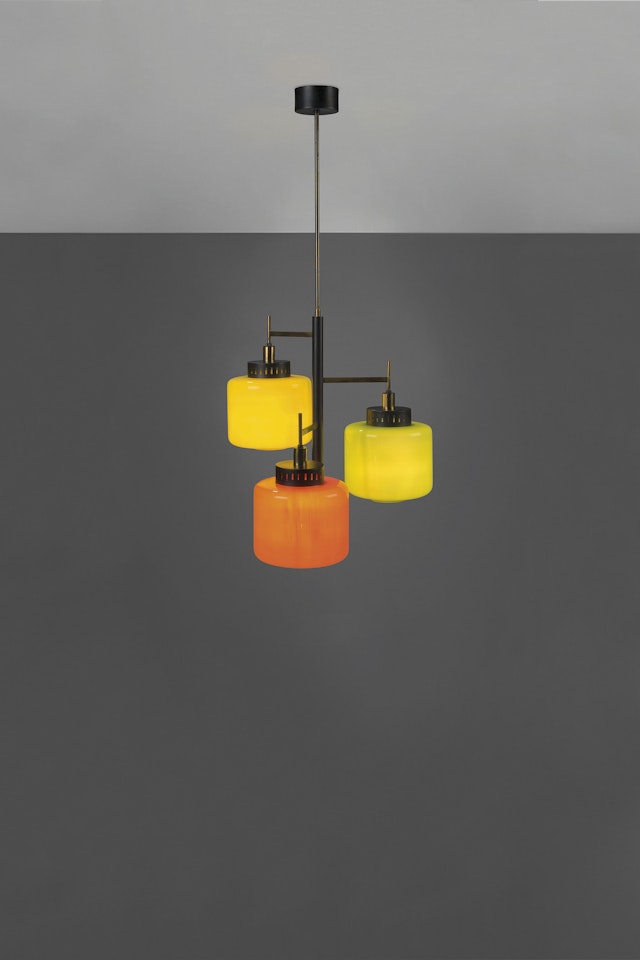 A THREE-ARM CEILING LIGHT by Stilnovo