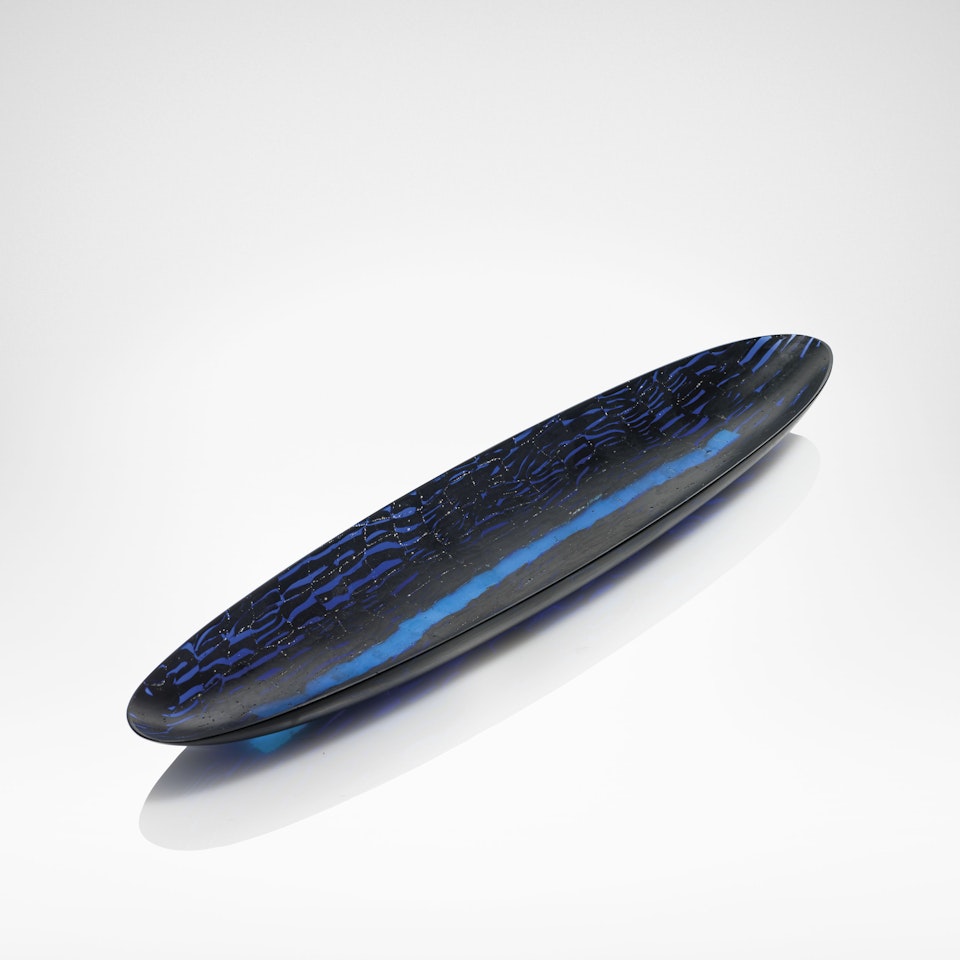 A 'MURRINE TRASPARENTI' DISH, MODEL NO. 4884 by Paolo Venini