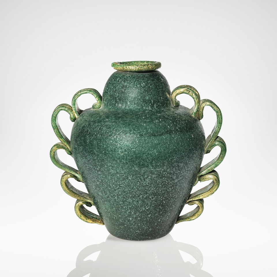 A RARE 'DIECI ANSE' VASE, MODEL NO. 3273 by Napoleone Martinuzzi